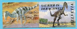 3 priv. Markenhefte "Saurier in der Schweiz" mit Et-Stempel