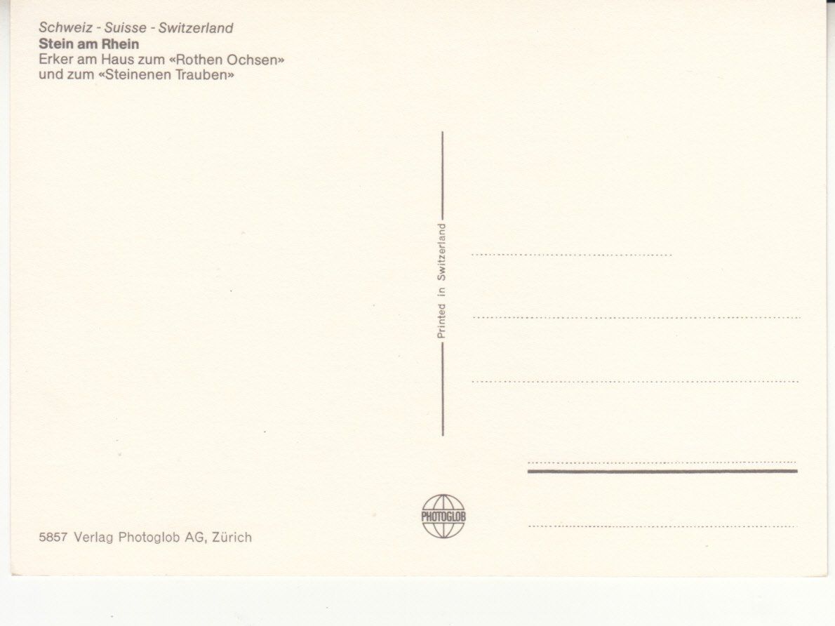 Ansichtskarten: Stein am Rhein ca. 1970 – Gebraucht aus Bürglen TG von StampGraf 1