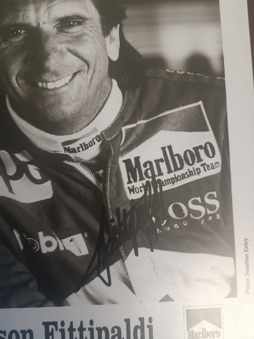 Autografi: Emerson Fittipaldi - handsigniert - 20x25cm – Usato da Menziken venduto da Artographs 1