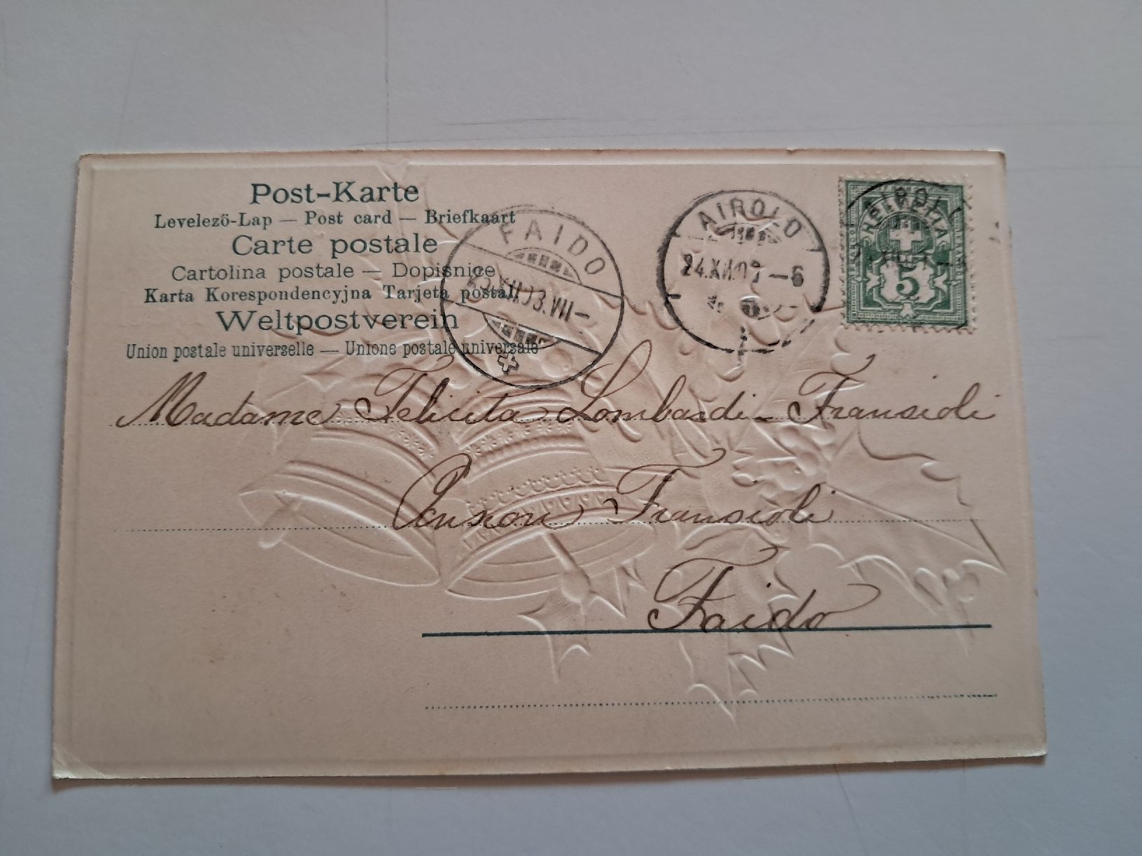 Cartoline postali: festoso Natale – Usato da Gorduno venduto da ema_7yhp 1