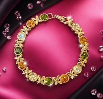 Swarovski Kristall Armband 18k vergoldet, vintage ungetragen
