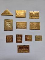 Lot de 11 médailles argent 925 plaqué or - 190,72 g