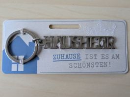 Schlüsselanhänger mit Schlüsselring - Hausherr - 9,6 x 3cm