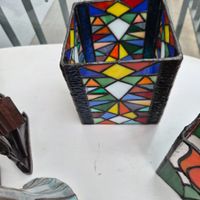 Teelicht Umrandung aus Glas Tiffanystyle