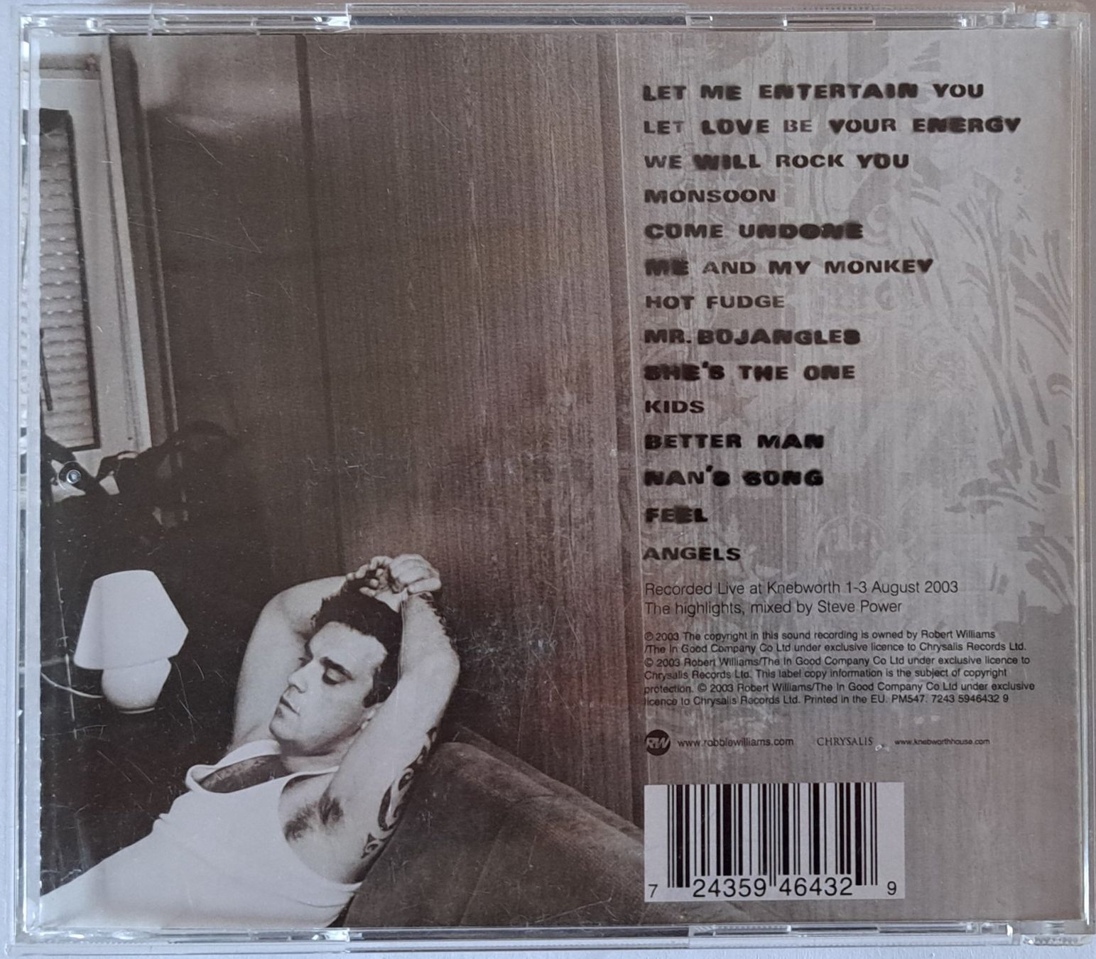 CD: ROBBIE WILLIAMS - "LIVE SUMMER 2003" – Usato da Tenniken venduto da mik_6mxg 7