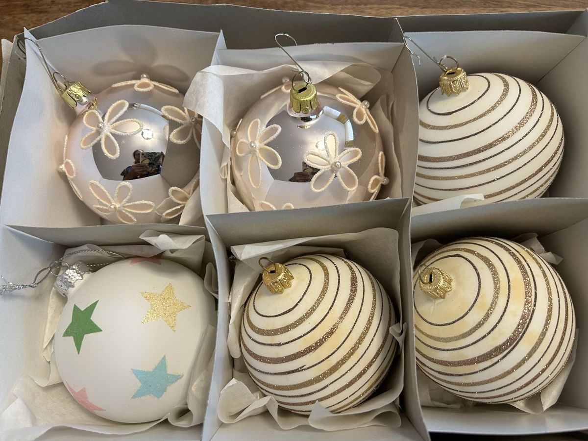 Pfister Tutte le decorazioni: Weihnachtskugeln, 6er Set, verschiedene Designs, neuwertig – Usato da Rupperswil venduto da Birke11 1