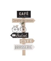 Dekorative Wandtafel Vintage-Stil Paris-Flair Zuhause ☕️🥐🚲