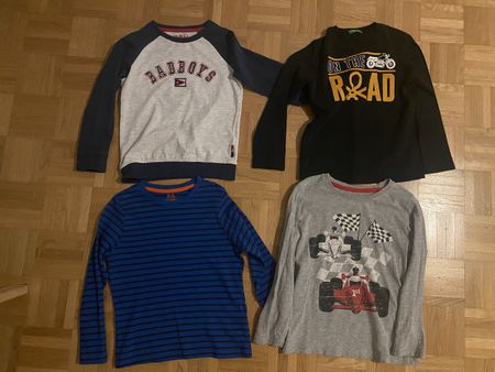 Kinder T-Shirts Langarm Grösse 110/116