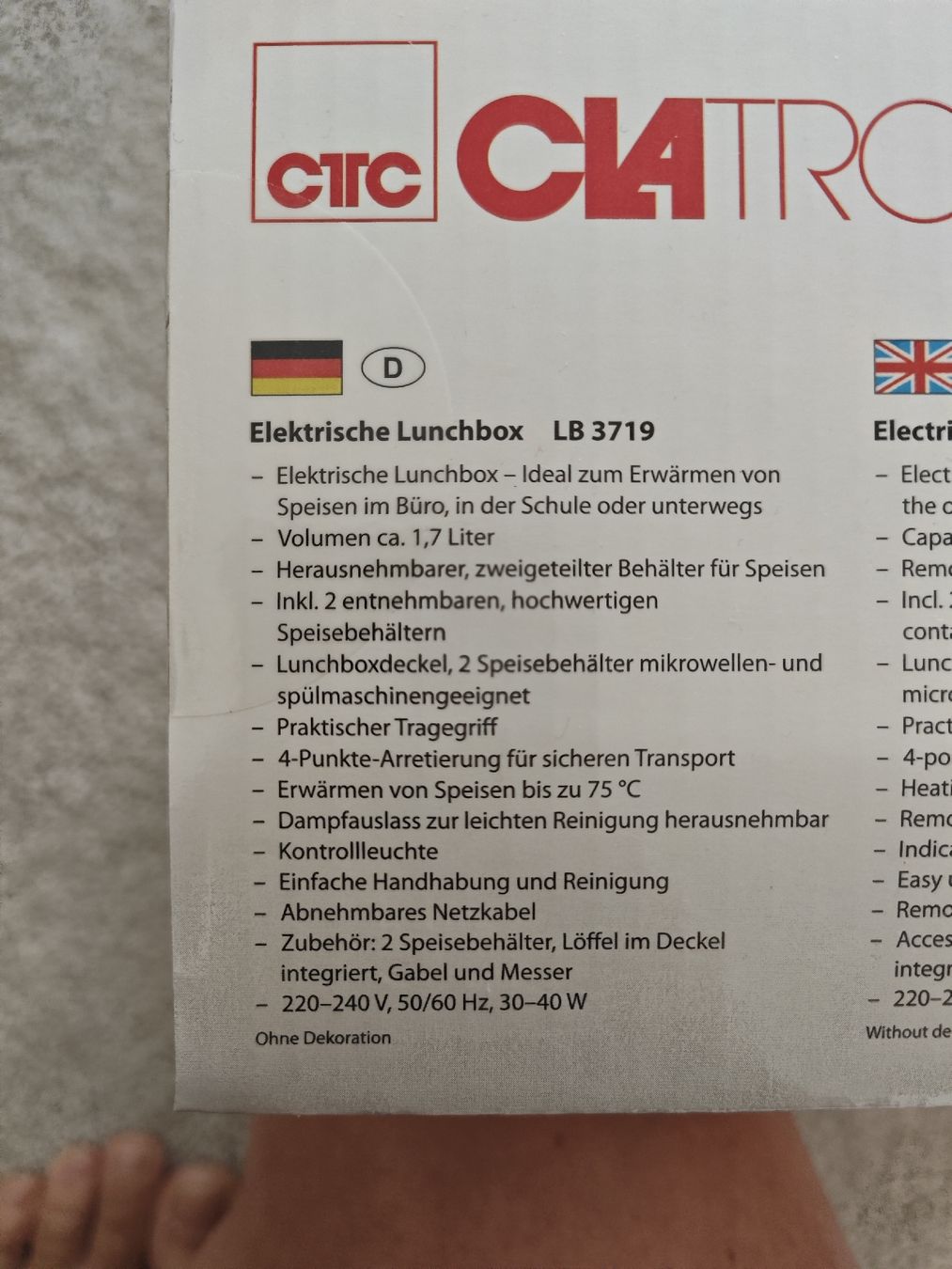 Behälter & Ähnliches: elektrische Lunchbox – Neu und originalverpackt aus Ortschwaben von _MELU_ 1