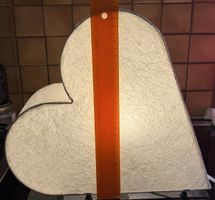 Herzlampe Papier rot und weiss Grösse ca.28cm