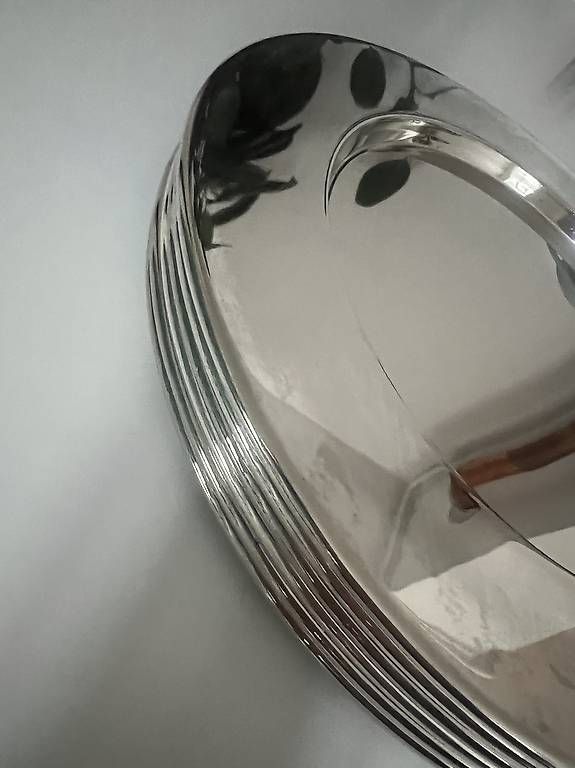 Tutte le decorazioni: 6 versilberte Edelstahl Platzteller Deko Teller – Usato da Basel venduto da Bettybooo 3