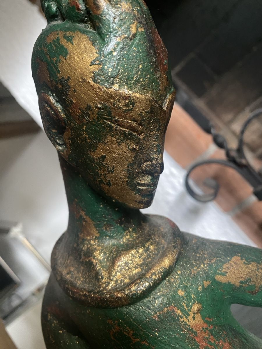 Statuette: Antike Holzfigur, grüne Patina – Usato da Niederglatt ZH venduto da neunzehn82 6