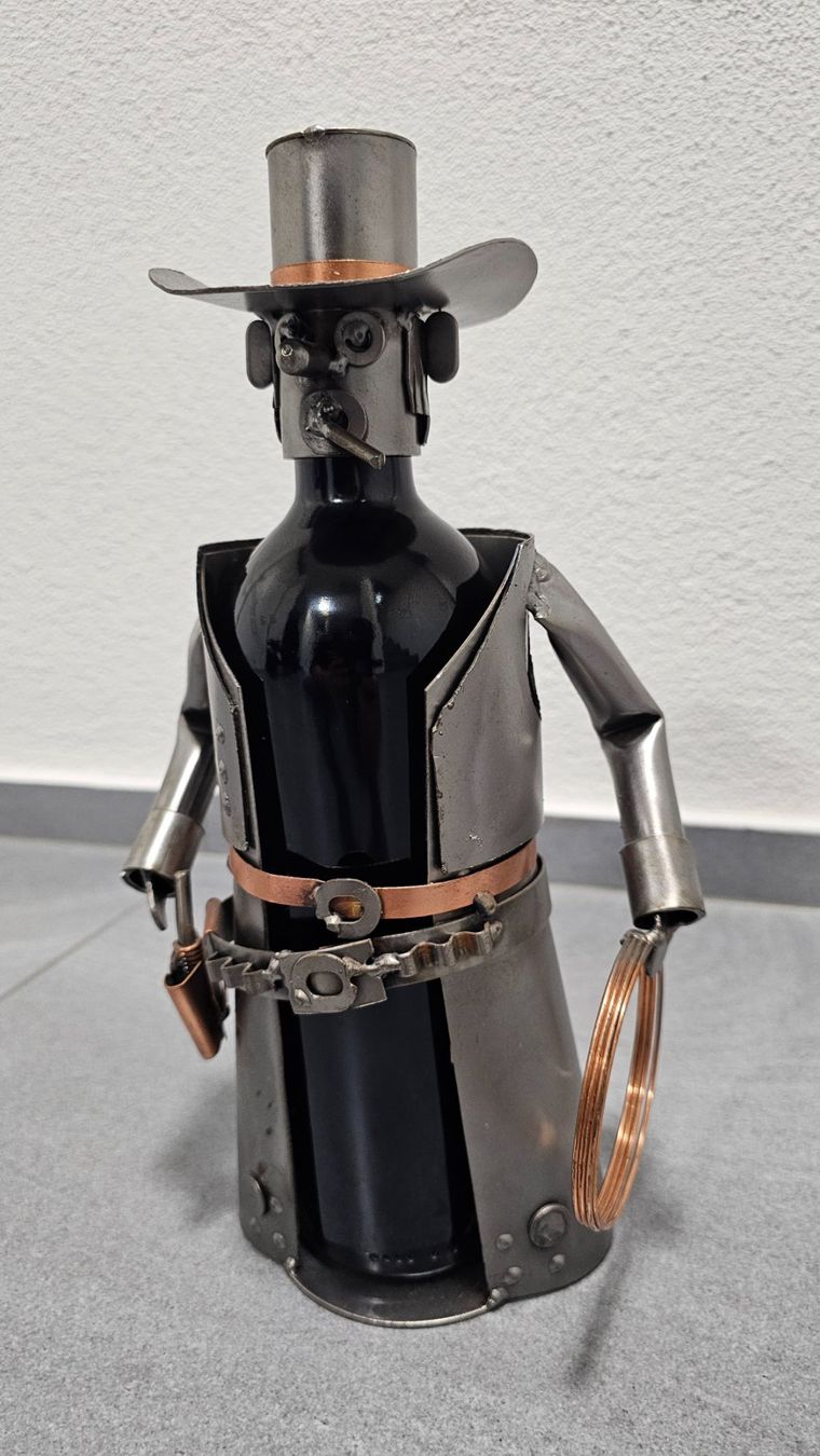 Statuette: Cowboy als Weinflaschen Deko / Verpackung – Usato da Fehraltorf venduto da Amiracolix 1