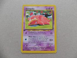 Pokémon Sammelkarte Slowpoke 1995-2000  HP Engl. 1. Edition
