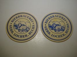 2 Bierdeckel - Bierbrauerei Gebr. Locher Buchs