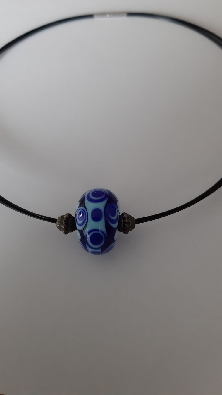Catenine: Blaue Murano Glas Kette - Einzigartiger Blickfang!  – Usato da St. Gallen venduto da Leika2000 1