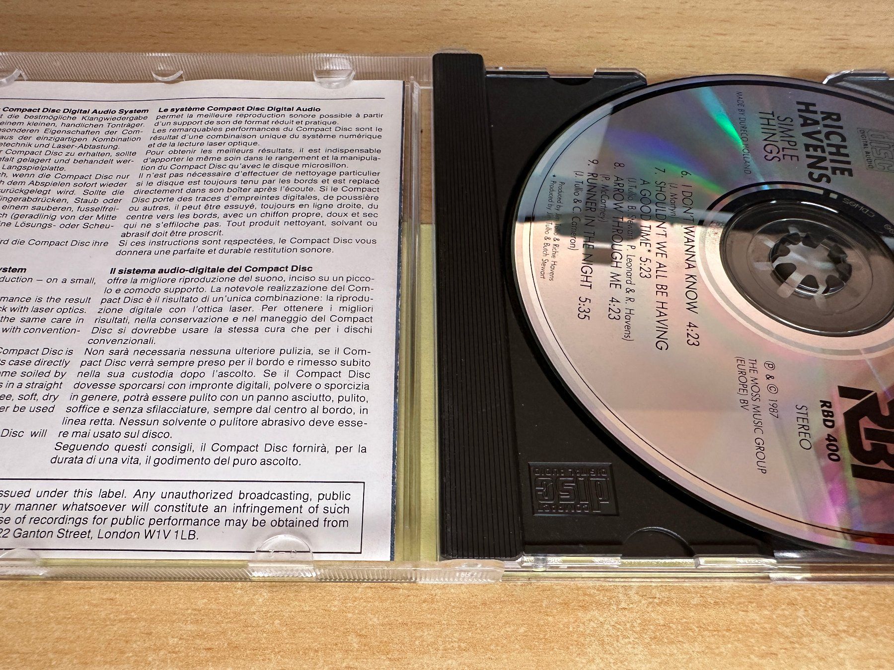 CDs: Richie Havens – Simple Things – Gebraucht aus Rikon im Tösstal von Alpenmutz 2