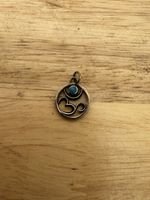 Anhänger Om Symbol Silber 925 mit kleinem Stein gebraucht