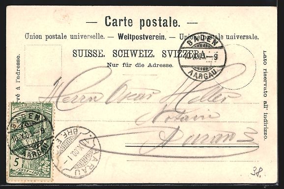Ansichtskarten: AK Baden, Kurhaus, 1900 – Gebraucht aus Berlin von bartko-reher 1