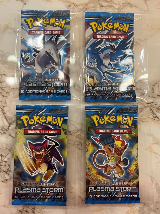 Pokemon PLASMA STORM SET VON 4 BOOSTER PACKS (Neu und originalverpackt ...