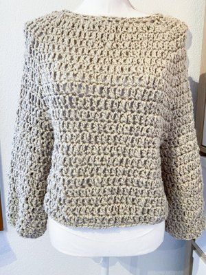Pulls & Sweat-shirts: Gehäkelte Topdown Pullover Pulli acryl – Neuf (Voir description) à Carabbia par katiamandelli 6