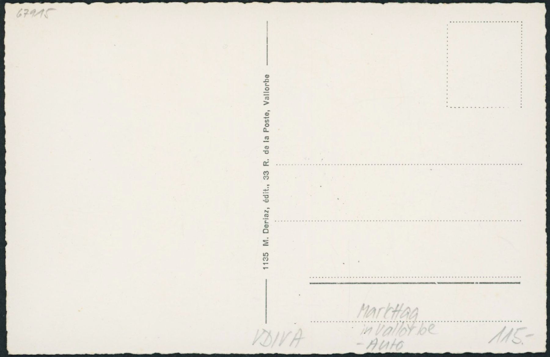 Cartoline postali: VD Vallorbe - Markt - Auto – Nuovo (secondo la descrizione) da Schindellegi venduto da leecollect 1