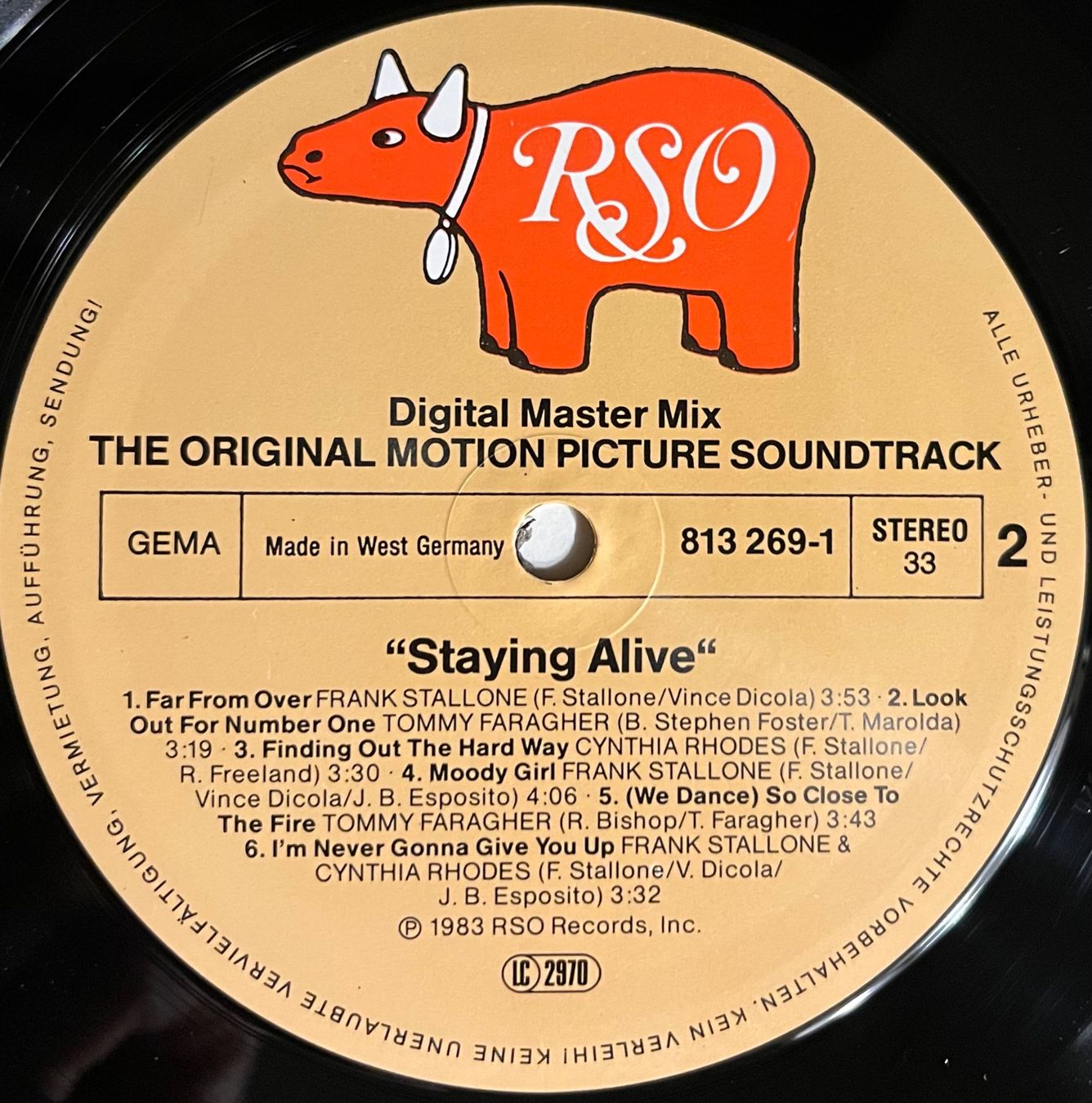 Vinyles: B.O. DU FILM STAYING ALIVE - 33 Tou – D'occasion à Bussigny par vinyl-pas-cher 4