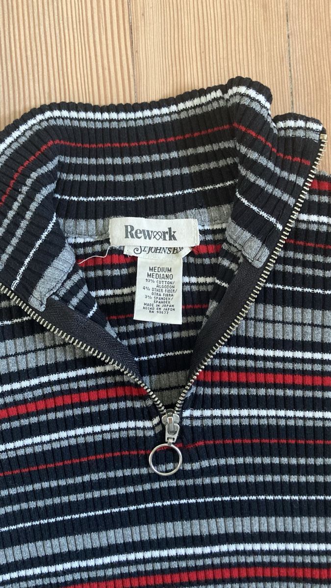 Pullover & Sweatshirts: Schöner gestreifter Rework Pullover mit Reissverschluss – Gebraucht aus Muri b. Bern von ala_mq5t 6