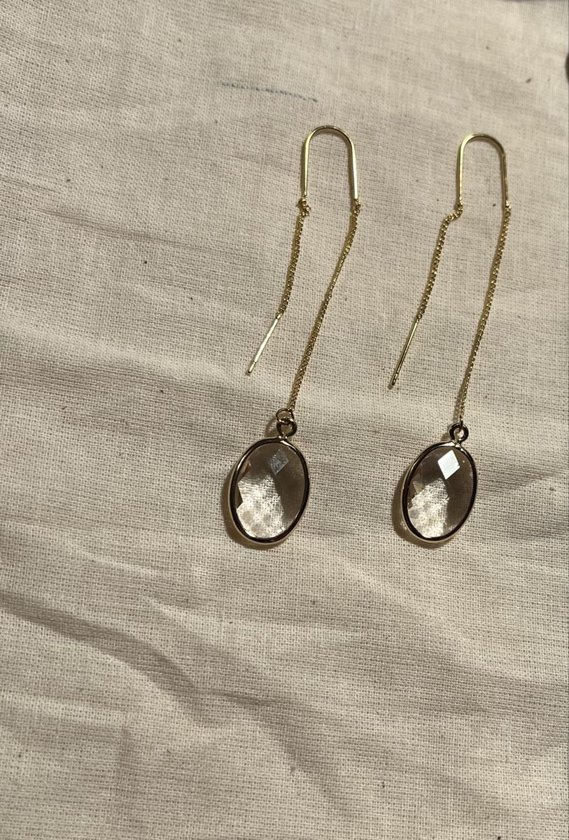Orecchini pendenti & Orecchini a lobo: Boucles plaqué or et cabochon en verre – Nuovo e nell'imballaggio originale da Genève venduto da ct_fqr8