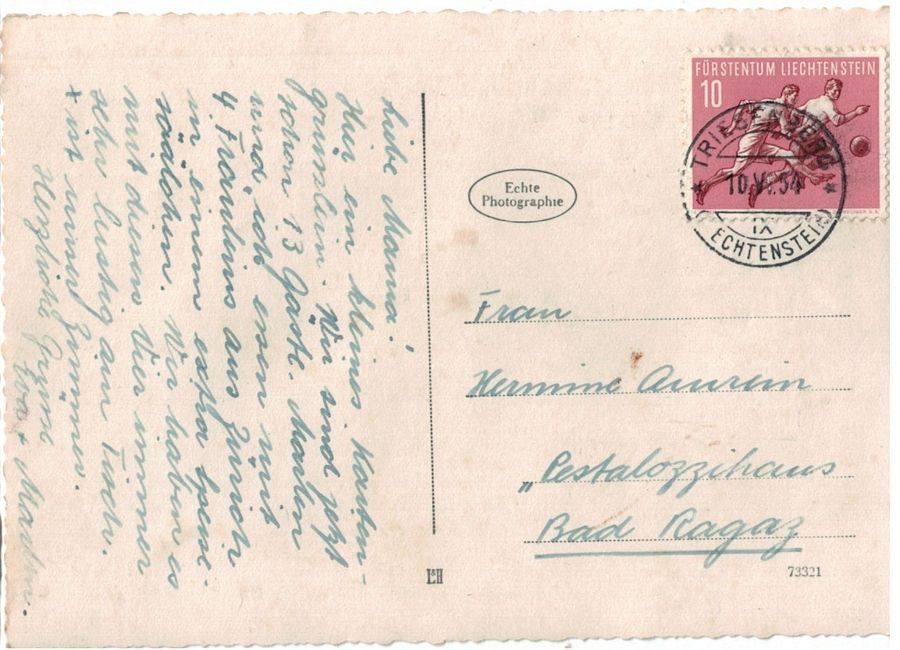 Cartoline postali: Triesenberg, Waldheim ob Rotenboden – Usato da Frauenfeld venduto da POML 1