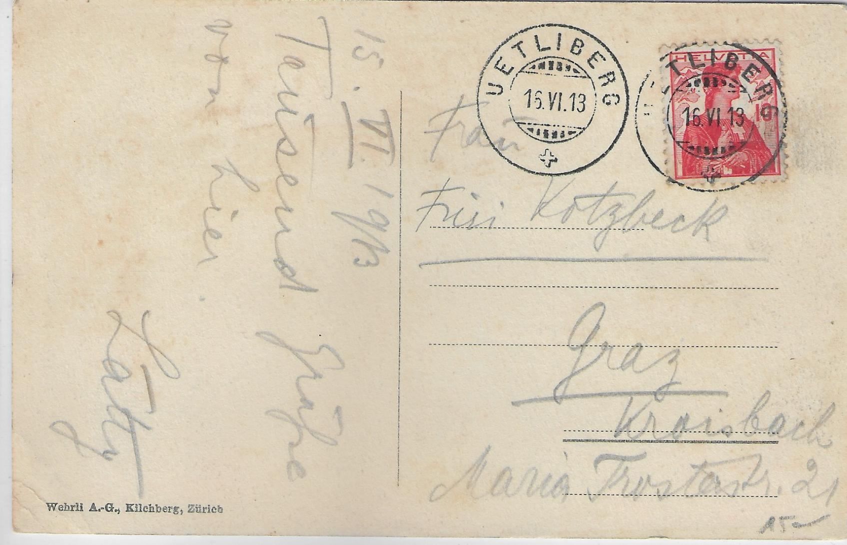 Cartes postales: Felsenweg am Uetliberg – D'occasion à Ettingen par Kartenplanet 1