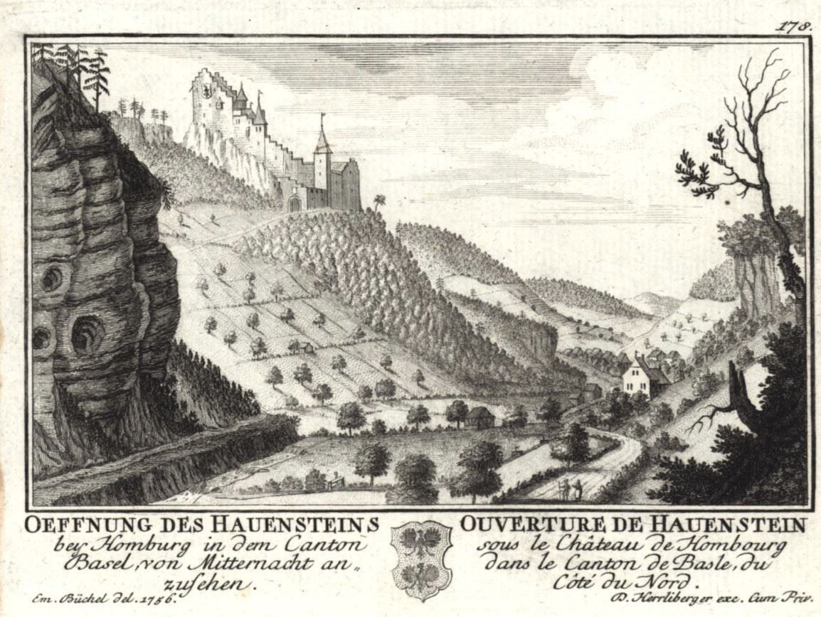 Stiche: Hauenstein von Herrliberger 1756 – Gebraucht aus Rafz von Helvet32 1