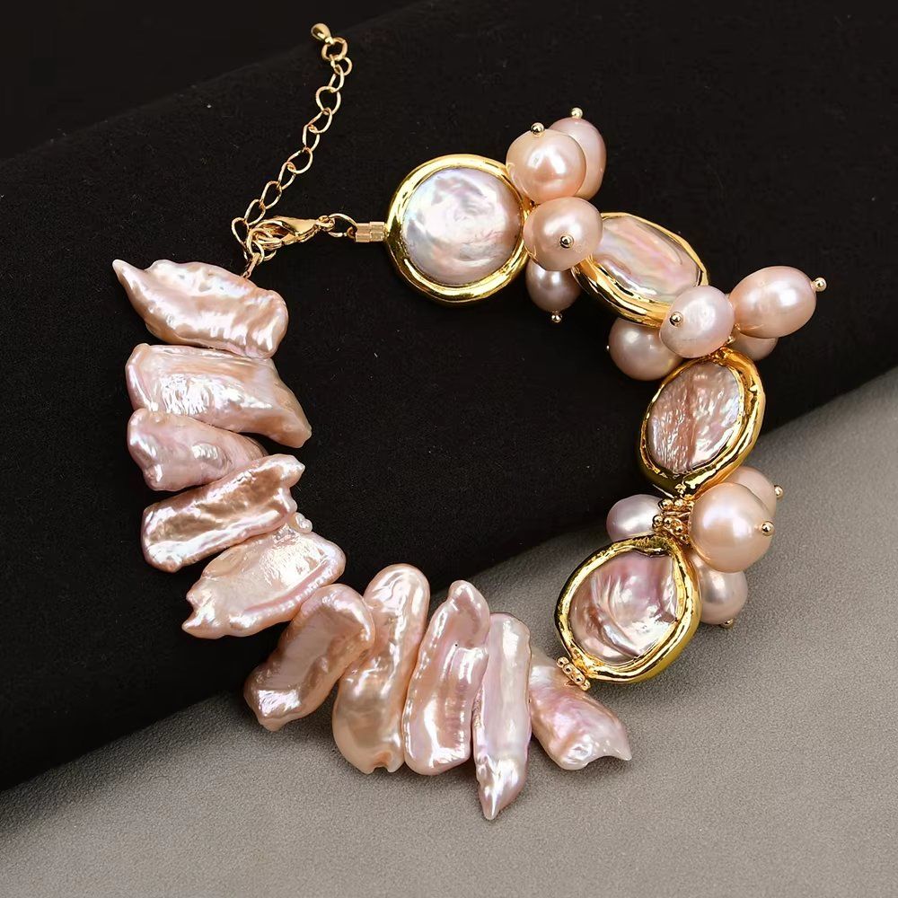 Bracciali & Braccialetti: Rosa Lua Perlen Armband Echt Bracelet Design Perle rose Vrai – Nuovo (secondo la descrizione) da Prilly venduto da ilyria73