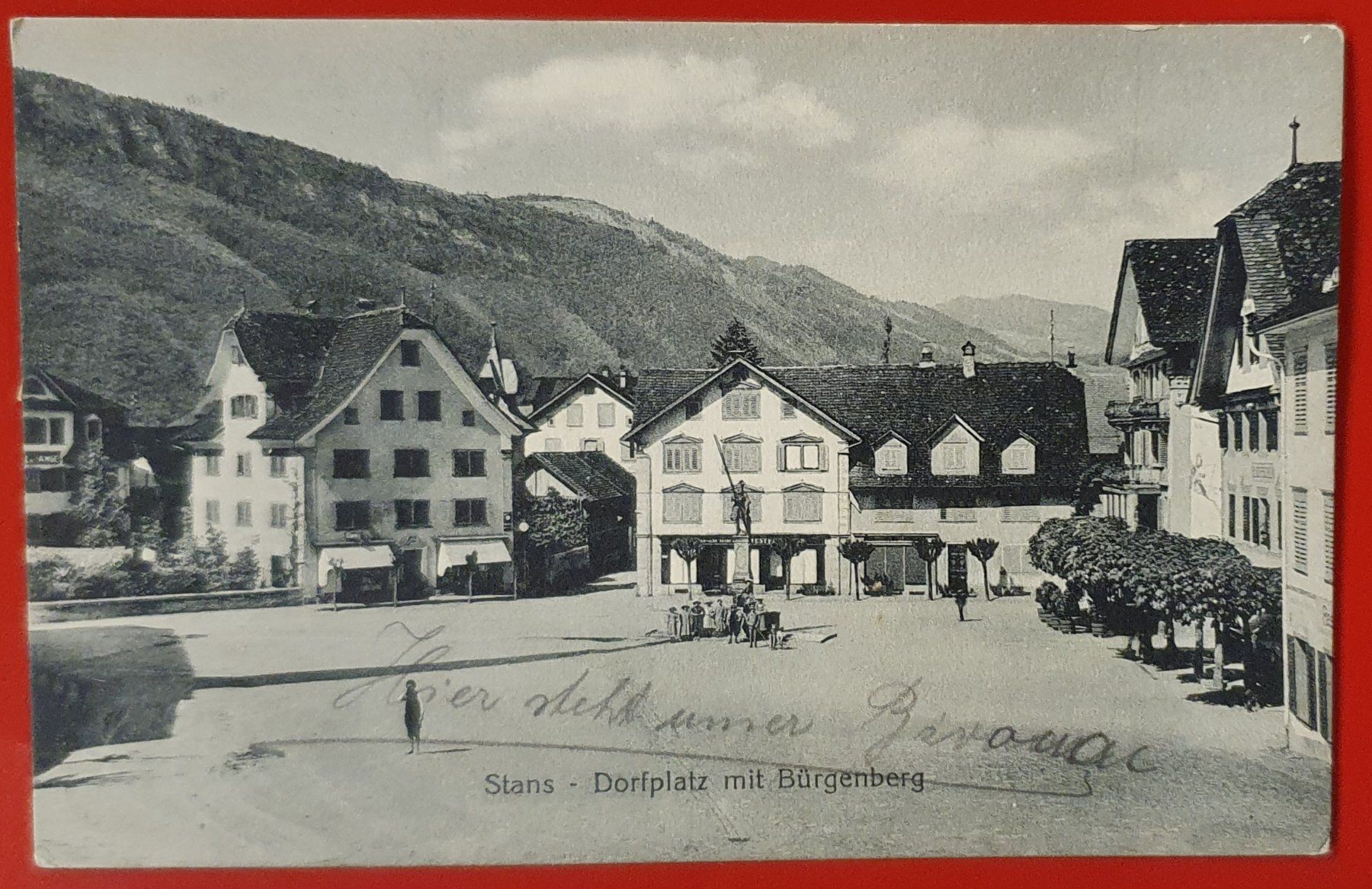 Cartoline postali: Stans 1914 - Dorfplatz – Usato da Kreuzlingen venduto da Rschweiz1