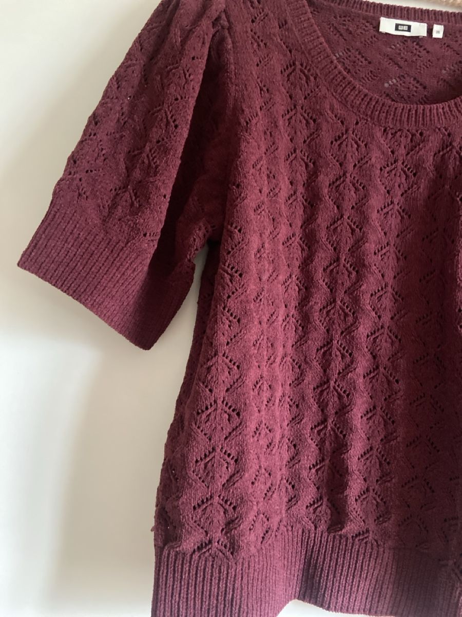 We Maglioni & Felpe: WE Pullover, bordeauxrot, Gr. XXL, Strickmuster, top! – Usato da Balsthal venduto da Kivik 2