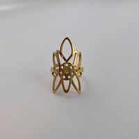 Ring Blumenmotiv Goldfarben (694)