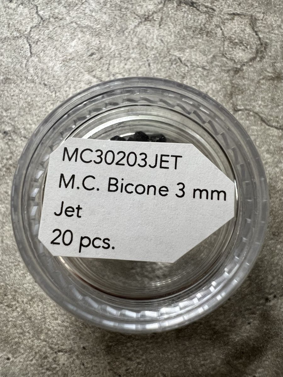 Perle (finte): M.C. Bicone 3 mm Jet Perlen (Schwarz) – Nuovo (secondo la descrizione) da Stein AG venduto da Anastasia_Asya 1