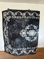 Neuer Perserteppich schwarzgrau mit Blumenmuster - 2x2.8m