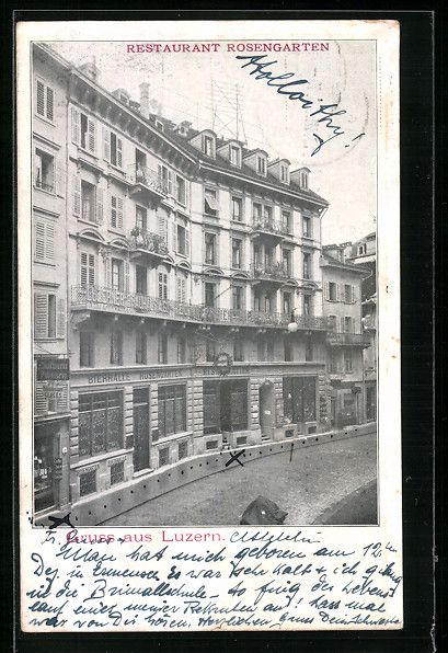 Cartes postales: Luzern, Ansicht vom Restaurant Rosengart – D'occasion à Berlin par bartko-reher