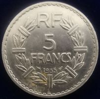 5 Francs Republique Francaise 1935 ab nur Fr. 1.-
