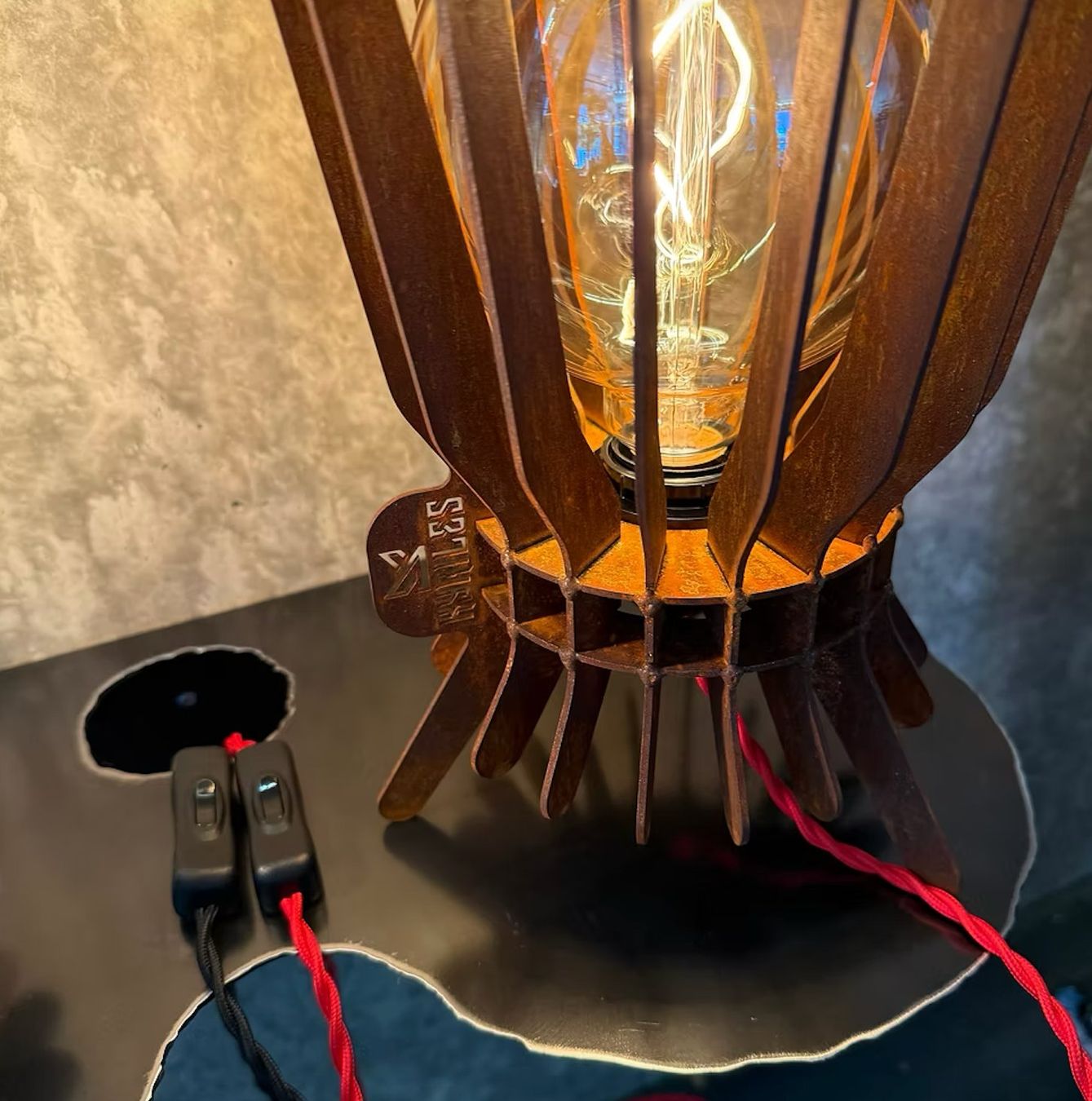 Lampade: Tischleuchte LUMINO - Edelrost – Nuovo e nell'imballaggio originale da Lüsslingen venduto da kyriles 2