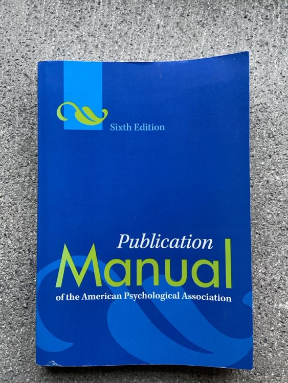 APA Publication Manual 6. Auflage Englisch 👍 (Gebraucht) in Zürich für ...