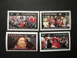 Tansania 1987 - Queen Elizabeth II, 60. Geburtstag ** (E552)