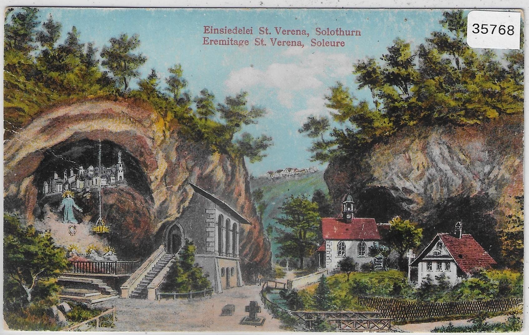 Cartoline postali: Solothurn - Einsiedelei St. Verena - Litho – Usato da Ettingen venduto da Kartenplanet