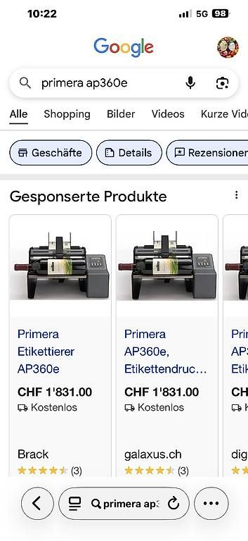 Tutti gli attrezzi: Etikettierer und Aufroller Primera AP360e – Usato da Wettingen venduto da GMB1