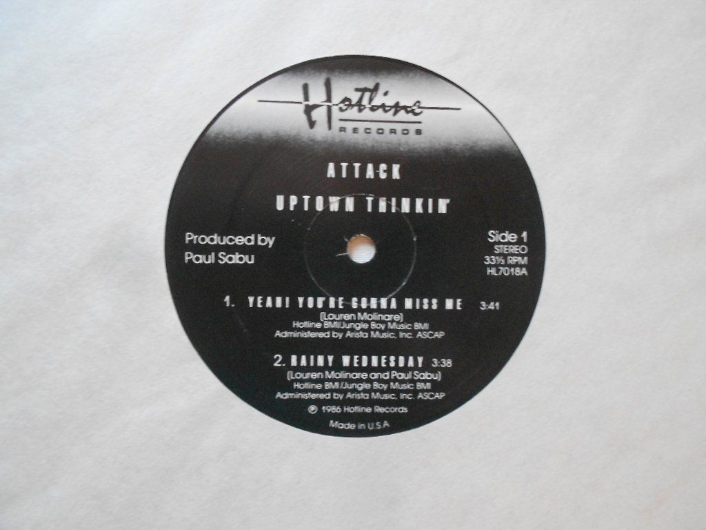 Dischi in vinile: ATTACK  -  UPTOWN THINKIN – Usato da Bex venduto da Giorgiob 2