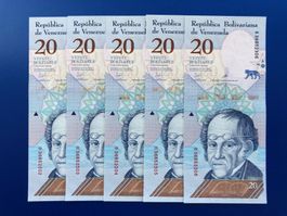 Venezuela 2018 - 5x20 Bolivares UNC