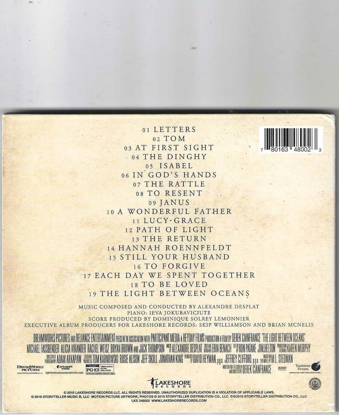 CD: Alexandre Desplat - The Light Between Oceans – Usato da Genève venduto da CDLPBookS 1
