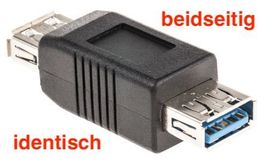 ROLINE Gender Changer USB-3.0 Typ-A BU/BU schwarz
