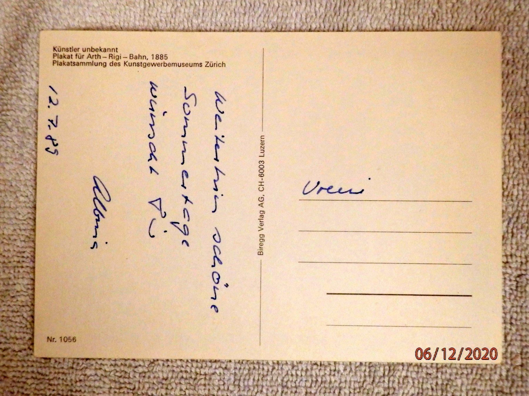 Cartoline postali: Ansichtskarte, Plakat  Arth-Rigi-Bahn – Usato da Ueberstorf venduto da dinbau 1
